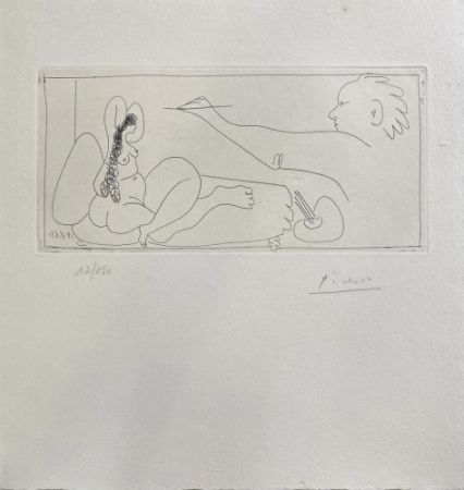 Litografía Picasso - Peindre une dame