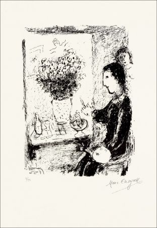 Litografía Chagall - Peintre