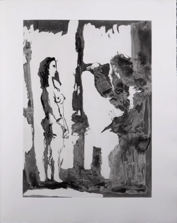 Aguatinta Picasso - Peintre et modèle aux cheveux longs, 1966 - A fantastic original etching (Aquatint) by the Master!
