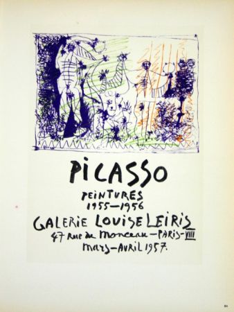 Litografía Picasso (After) - Peintures  1955/1956