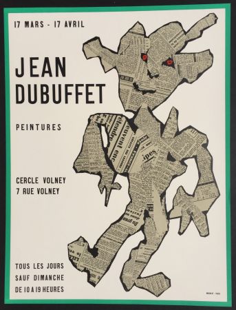 Litografía Dubuffet - Peintures, Cercle Volney