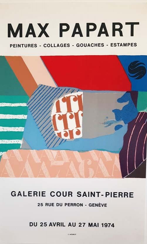 Litografía Papart - Peintures Collages  Gouaches  Estampes Galerie Cour St Pierre