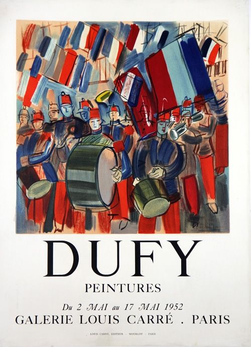 Litografía Dufy - Peintures Galerie Louis Carré  Mai 1952