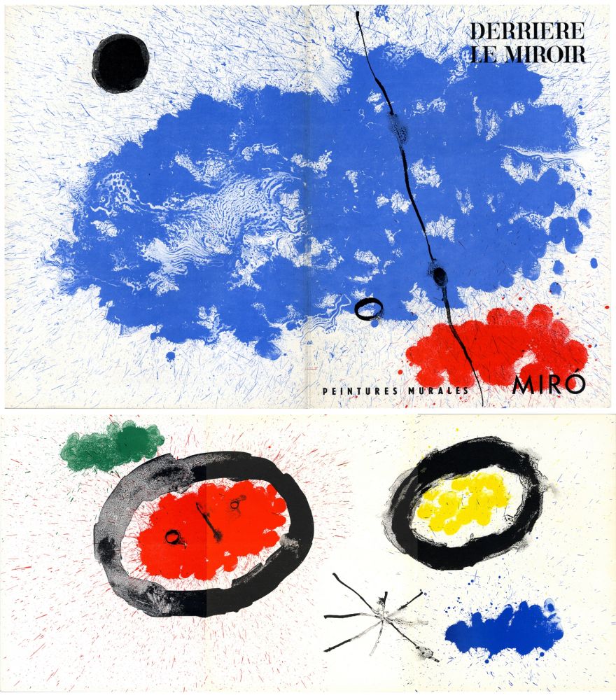 Litografía Miró - PEINTURES MURALES DE MIRO. DERRIÈRE LE MIROIR n° 128. Juin 1961.