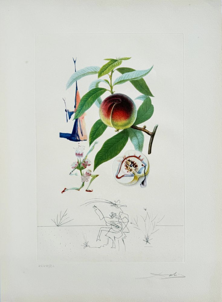 Litografía Dali - Penitent Peach-tree from Flordali suite