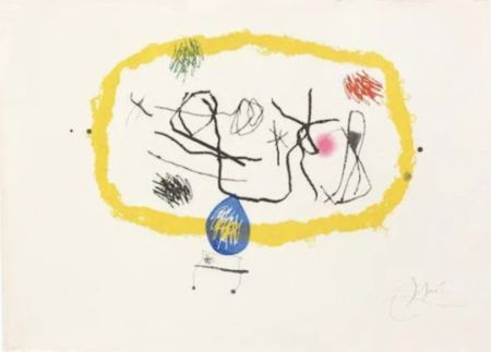 Grabado Miró - Personatges Solars