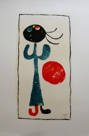 Litografía Miró - Personnage
