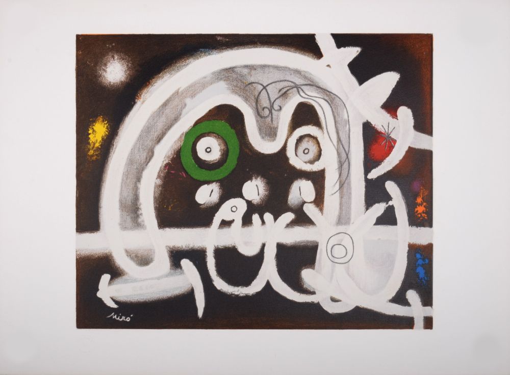 Litografía Miró (After) - Personnage et Oiseau, 1984 - Limited Edition!
