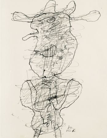 Sin Técnico Dubuffet - Personnage India ink on paper Drawing