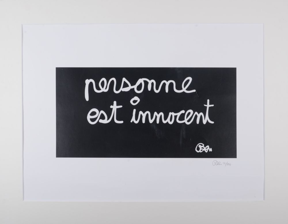 Litografía Vautier - Personne est innocent