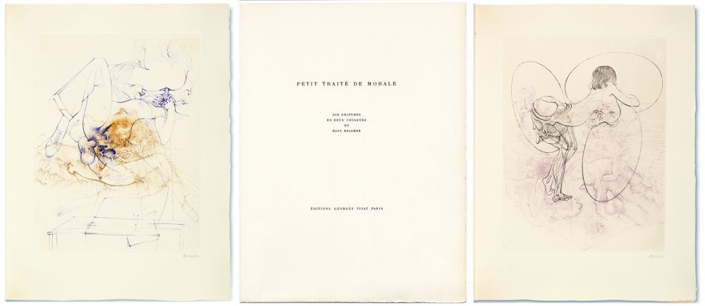 Libro Ilustrado Bellmer - PETIT TRAITÉ DE MORALE. 10 gravures en couleurs signées (Visat 1968)