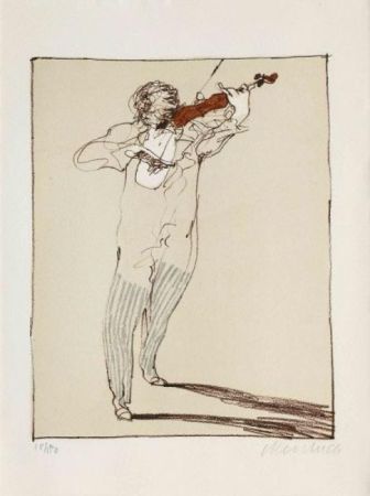 Litografía Weisbuch - Petit violoniste 