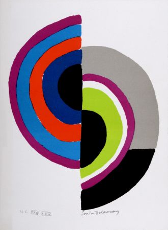 Litografía Delaunay - Petite Composition, 1972