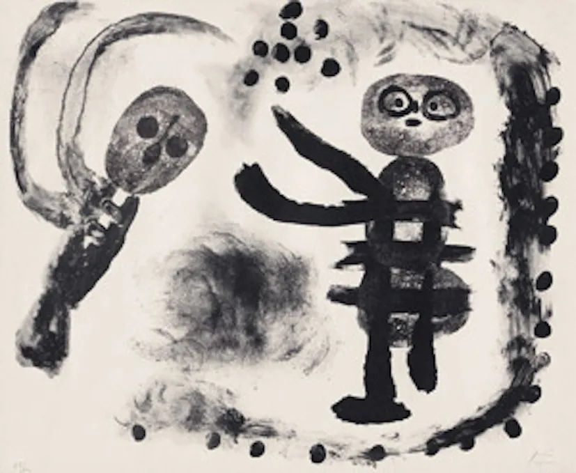 Litografía Miró - Petite fille au bois