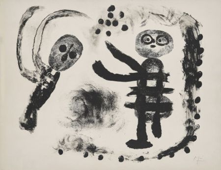 Litografía Miró - Petite Fille au Bois