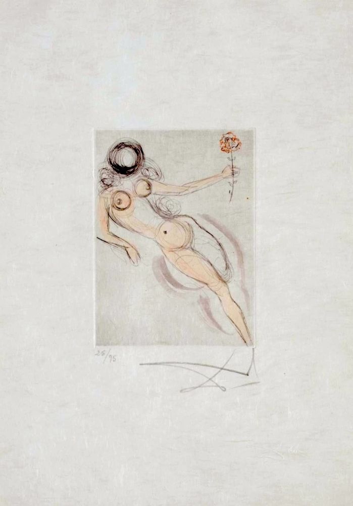 Grabado Dali - Petites Nus (Ronsard) H