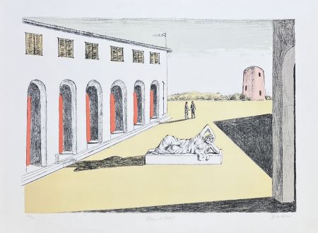 Litografía De Chirico - Piazza D'Italia 