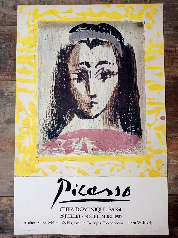 Offset Picasso -  Picasso  Affiche pour l'exposition Picasso Chez Dominique Sassi, 1986