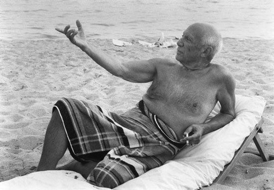 Fotografía Clergue - Picasso en la playa II