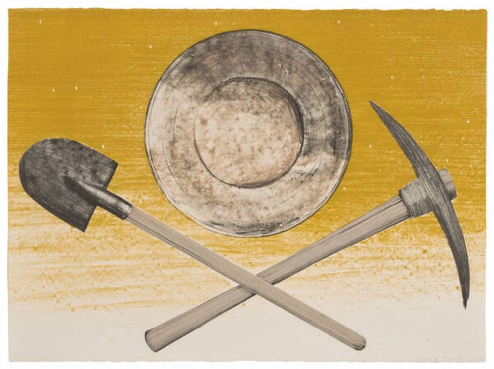 Litografía Ruscha - Pick, Pan, Shovel