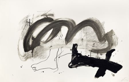 Litografía Tàpies - Pied blanc et noir 