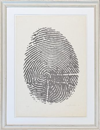 Sin Técnico Manzoni - Piero Manzoni (1933-1963) - Left thumbprint - Photolithograph on paper - 1960