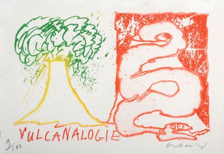 Aguafuerte Alechinsky - Pierre Alechinsky : Vulcanalogie, 1970 - Hand-signed