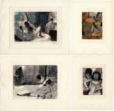 Libro Ilustrado Degas - Pierre Louys : MIMES DES COURTISANES. 22 Gravures (Paris 1935)