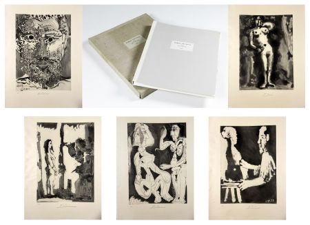 Aguatinta Picasso - Pierre Reverdy: SABLE MOUVANT. LA SUITE DES 10 AQUATINTES SIGNÉES SUR JAPON (1966).