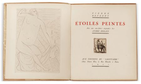 Libro Ilustrado Derain - Pierre Reverdy :  ÉTOILES PEINTES. Avec une eau-forte originale de André Derain (1921)