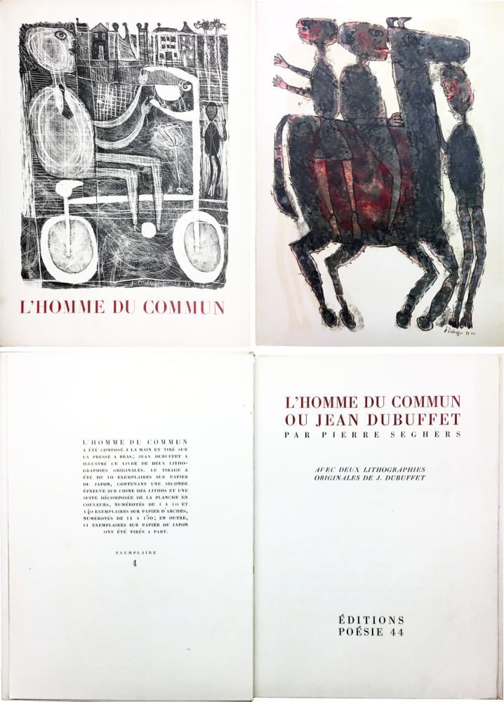 Libro Ilustrado Dubuffet - Pierre Seghers : L'HOMME DU COMMUN ou Jean Dubuffet (1944)
