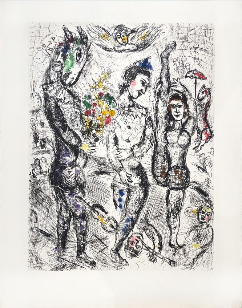 Grabado Chagall - Pierrot