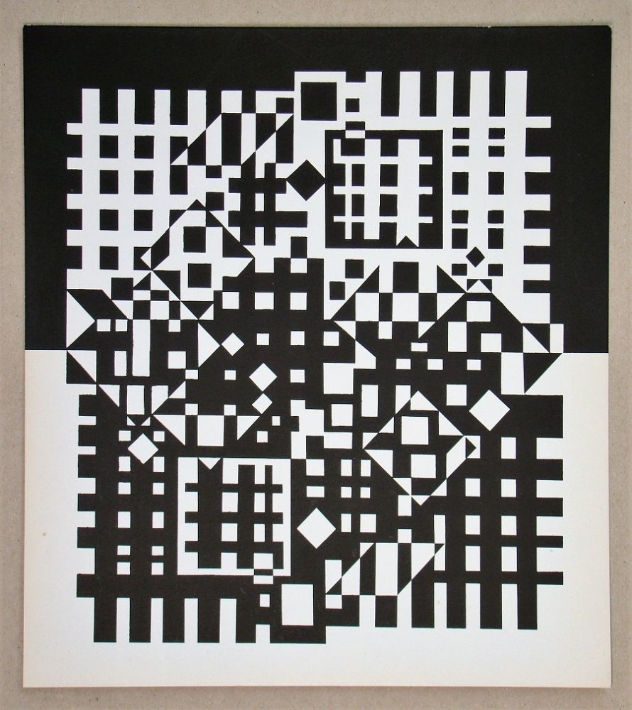 Serigrafía Vasarely - Pilich I.- 1966