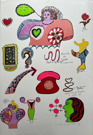 Litografía De Saint Phalle - Pills