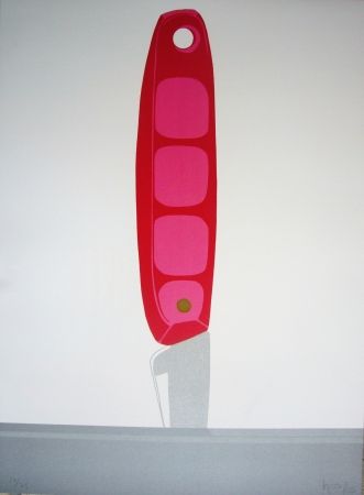 Litografía Hoyos - Pink Knife