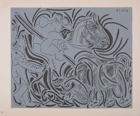 Linograbado Picasso (After) - Pique, 1962
