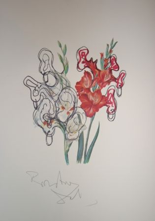Litografía Dali - Pirates Gladioli (surrealistic flowers)