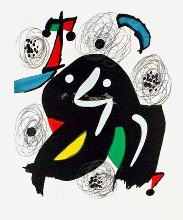 Litografía Miró - Pl. 4 from La Mélodie Acide (The Acid Melody)