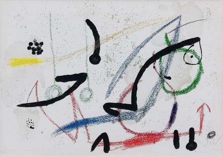 Litografía Miró - PL. 9 (FROM MARAVILLAS CON VARIACIONES ACRÓSTICAS EN EL JARDIN DE MIRO)