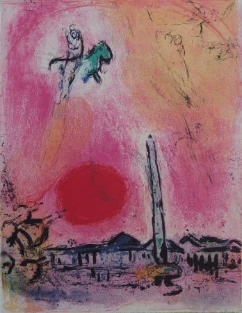 Litografía Chagall - Place de la Concorde