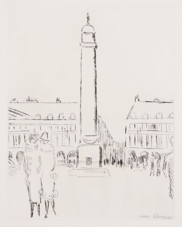 Grabado Van Dongen - Place Vendôme 
