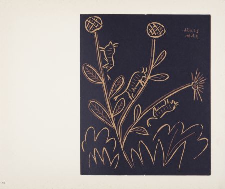 Linograbado Picasso - Plante aux Toritos, 1962