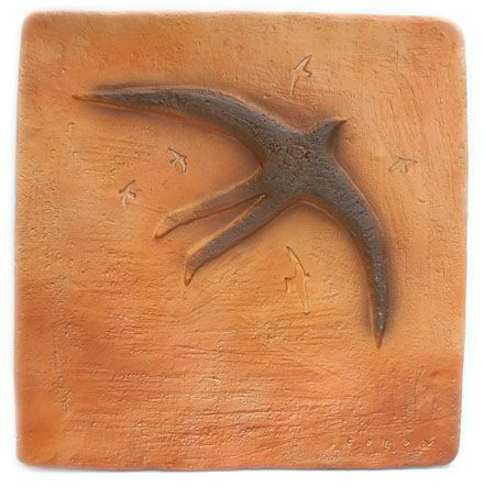 Cerámica Folon - Plate - Bird Man - Homme oiseau