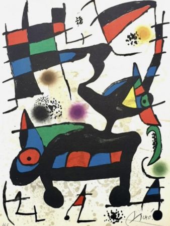 Litografía Miró - Plate I from Oda à Joan Miró