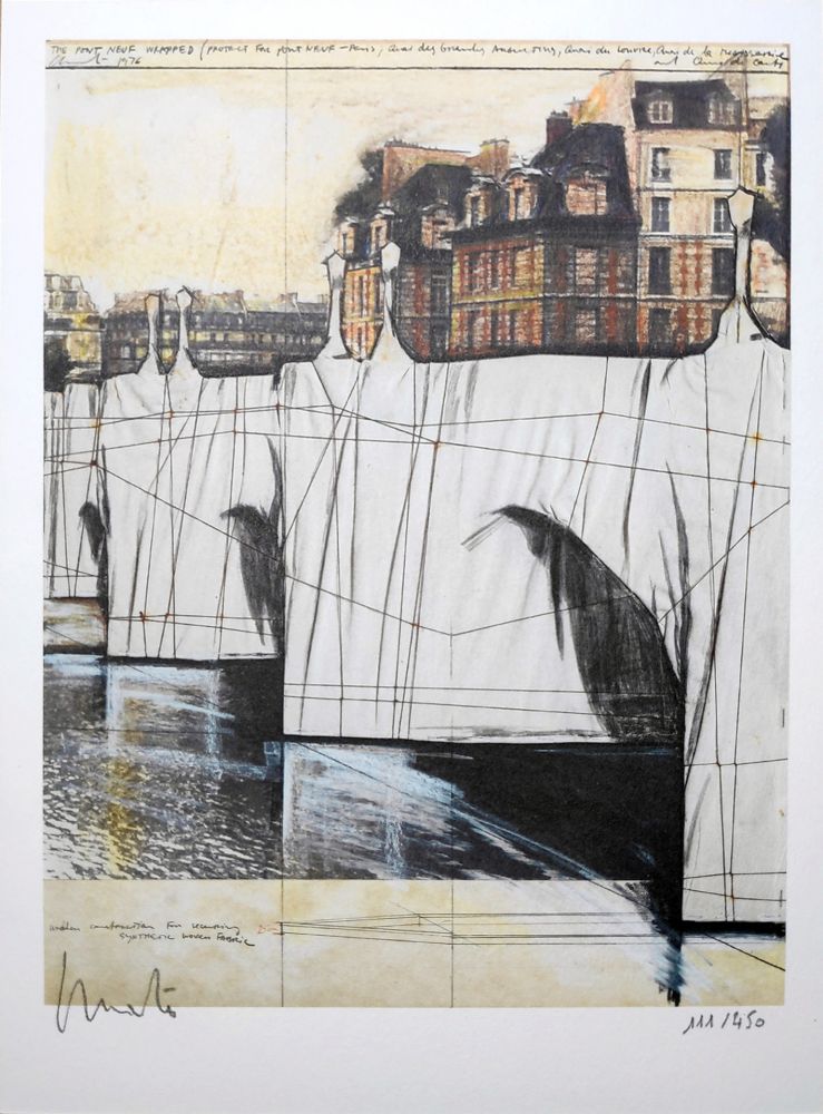 Litografía Christo - Pont Neuf Wrapped