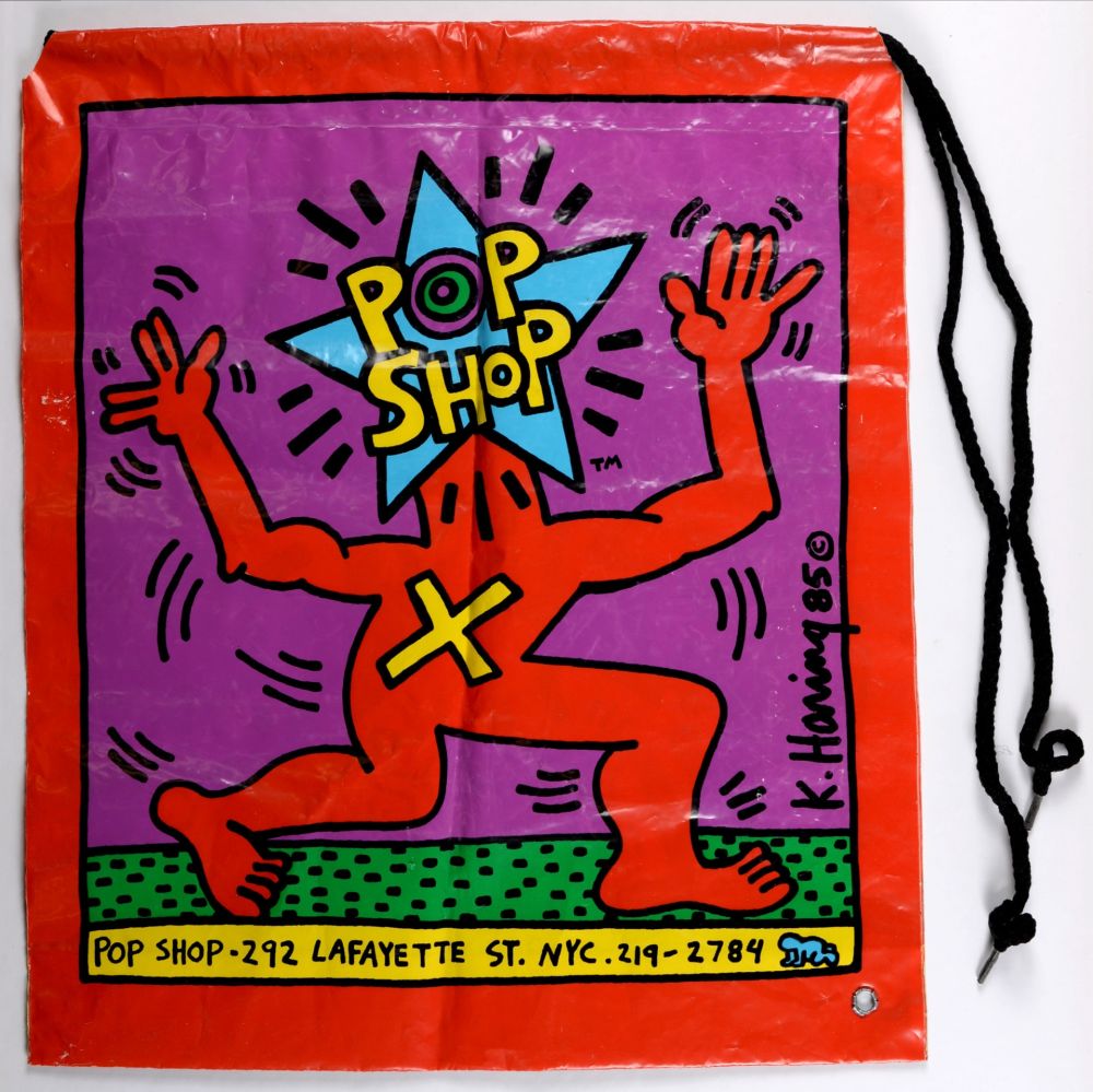 Serigrafía Haring - Pop shop Bag, 1986 - Highly collectible!