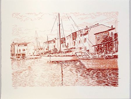 Litografía Mendjisky - Port Grimaud