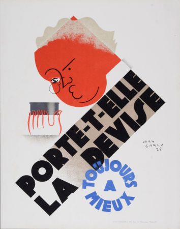 Litografía Carlu - Porte-t-elle la devise, 1928