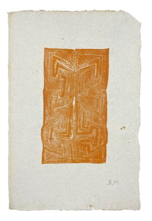 Grabado En Madera Müller - PORTE I (ESQUISSE XXIV)