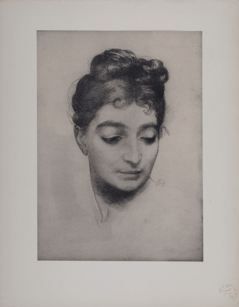 Litografía Bracquemond - Portrait, 1897